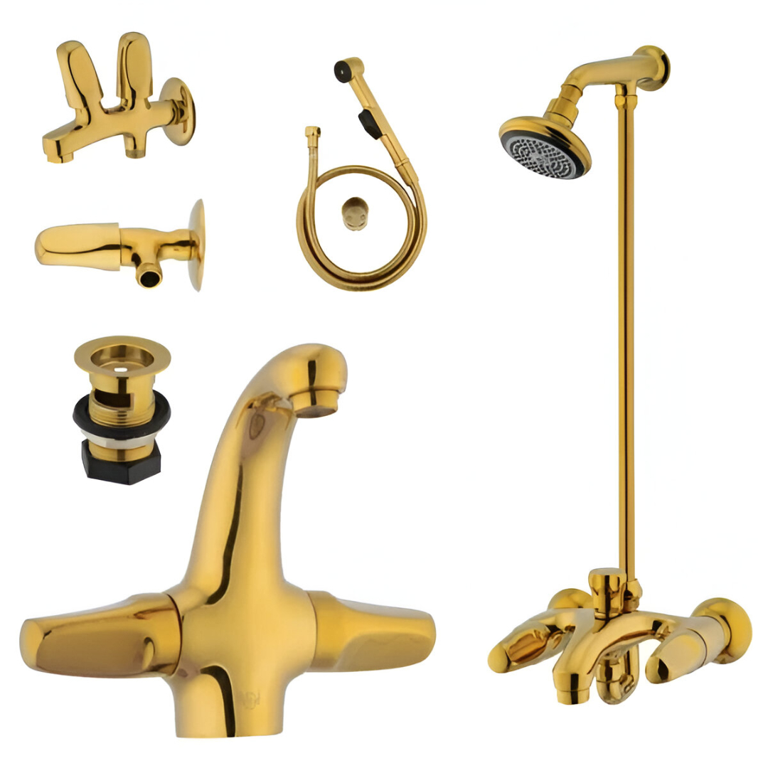 Swan-Series-Single-Round-600x600 FAISAL BATH SET SWAN FULL GOLD 607 - Image 1